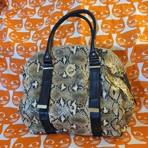 G by Guess Faux snakeskin bag. NWOT Big size to fit everything laptop etc